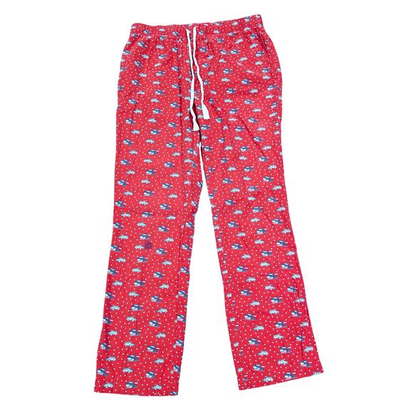 Vineyard Vines Holiday Pajama Pants Flannel Size Small Ski Whale - Picture 1 of 3